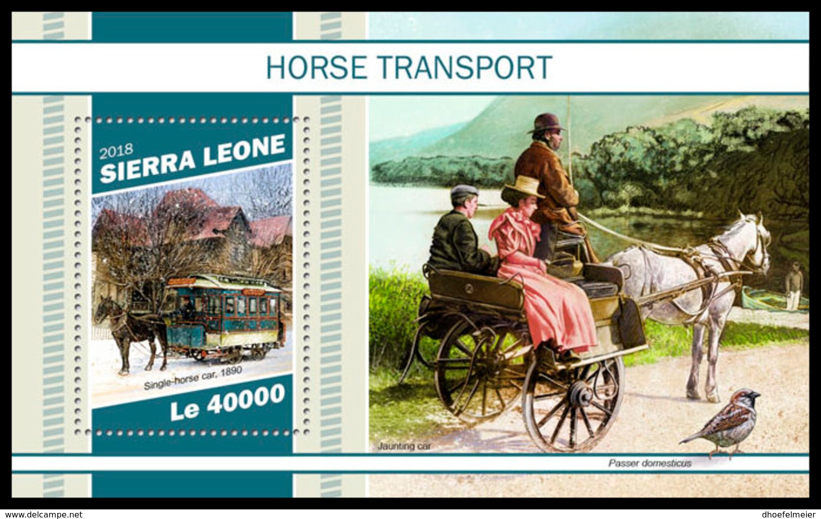SIERRA LEONE 2018 MNH Horse Transports Pferdekutschen Chevaux Caleches S/S - IMPERFORATED - DH1905 - Diligences