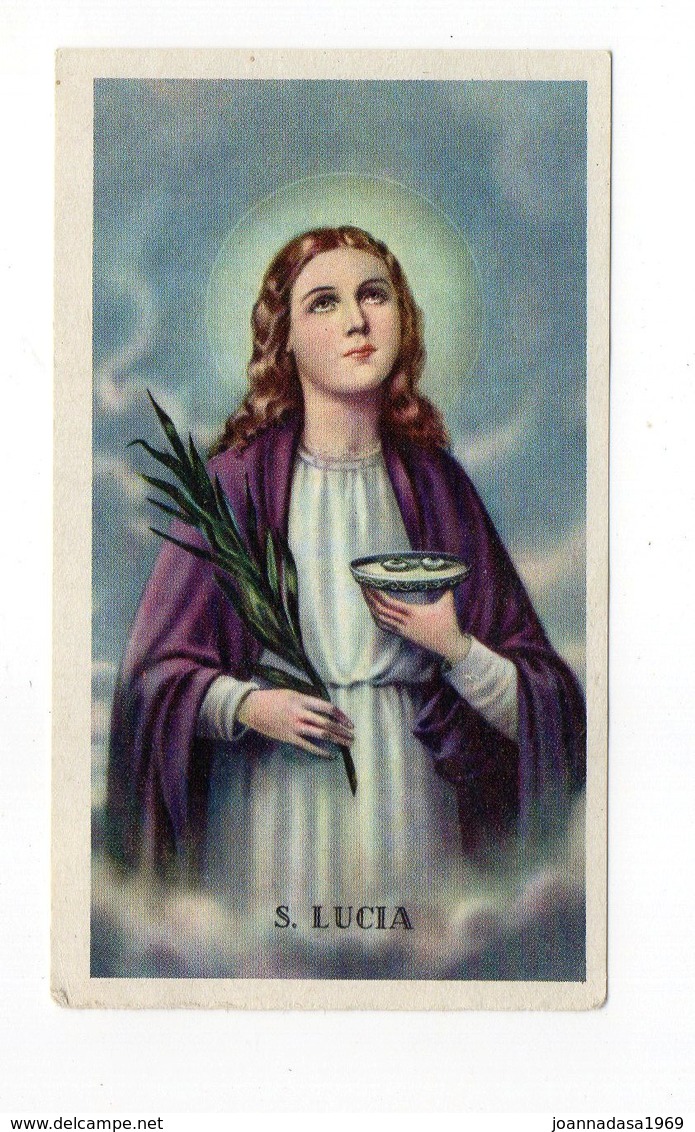 SANTINO Image Pieuse Religieuse Holy Card Santa Lucia Serie Eb 2 517 Perfetto - Images Religieuses