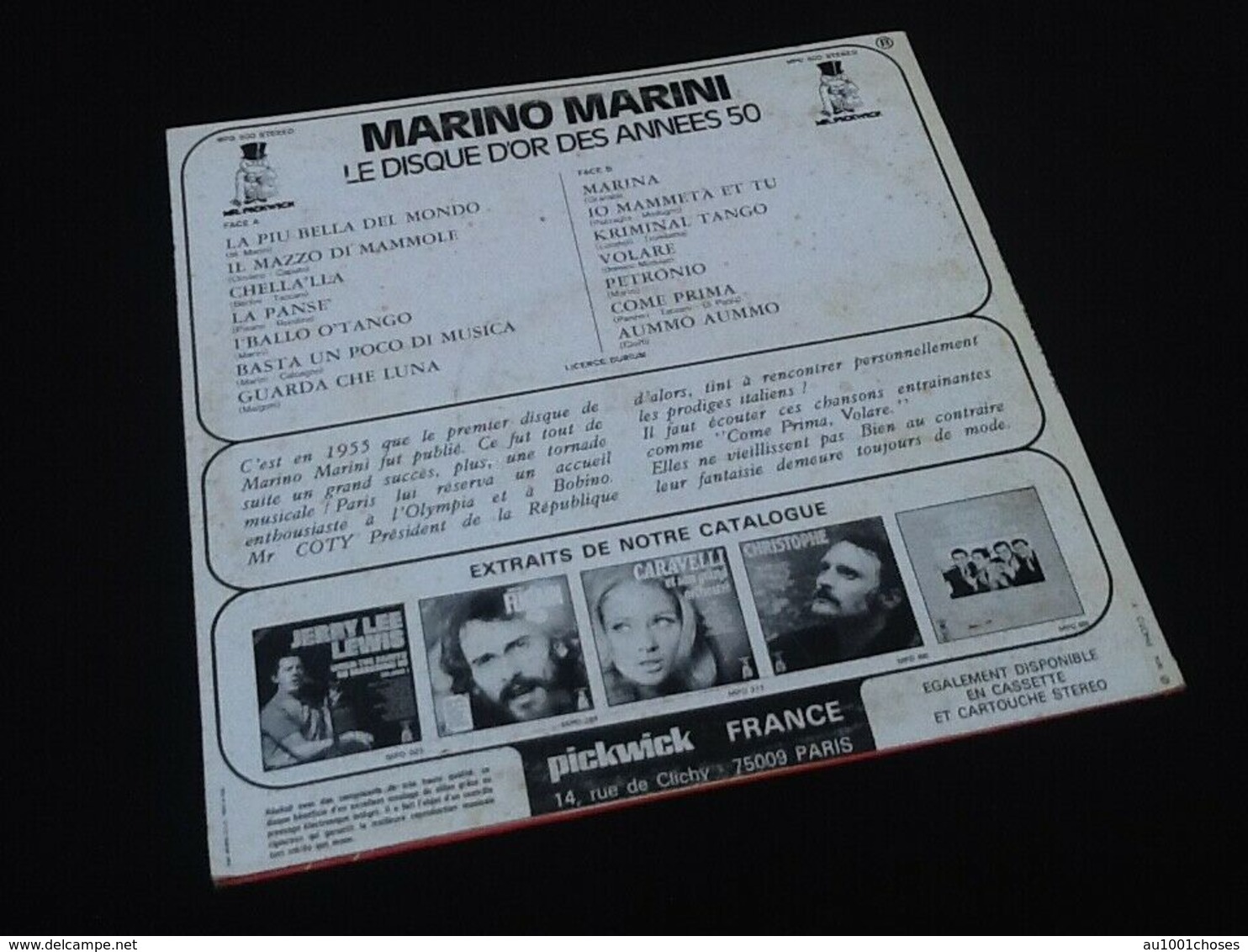 Vinyle 33 Tours  Marino Marini Et Son Quartet Volume 1 (1950) - Autres & Non Classés