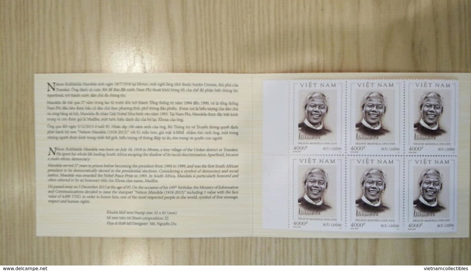 Vietnam Viet Nam Booklet 2018 : 100th Birth Anniversary Of Nelson Mandela - Sent By FDC - Viêt-Nam