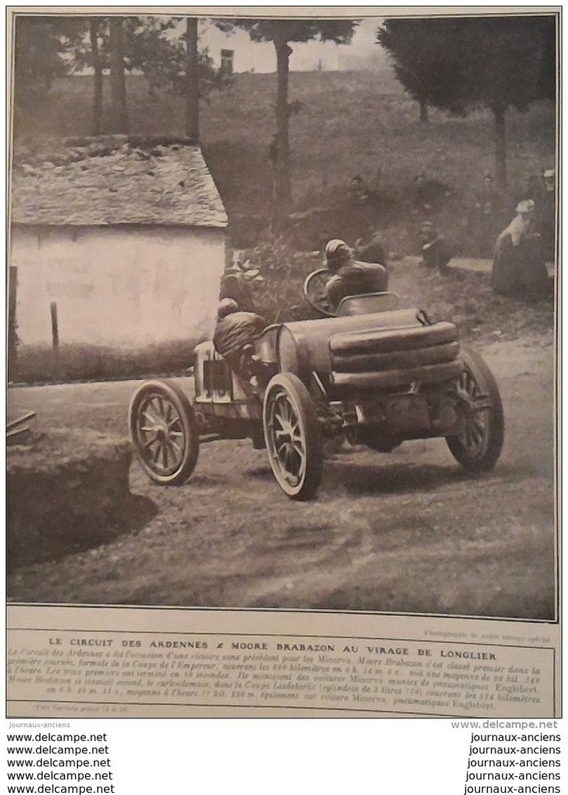 1907 CIRCUIT DES ARDENNES - AUTOMOBILE CRITERIUM DE LA PRESSE ROUEN TROUVILLE - TOUR DE FRANCE - PEKIN PARIS - Altri & Non Classificati