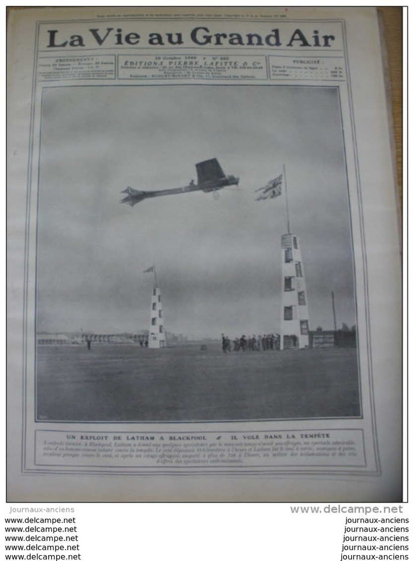 1909 AVIATION - MEETING DE BLACKPOOL ET DE DONCASTER - LATHAM - DELAGRANGE - SOMMER - CODY - PAULHAN - ROUGIER - FARMAN - 1900 - 1949