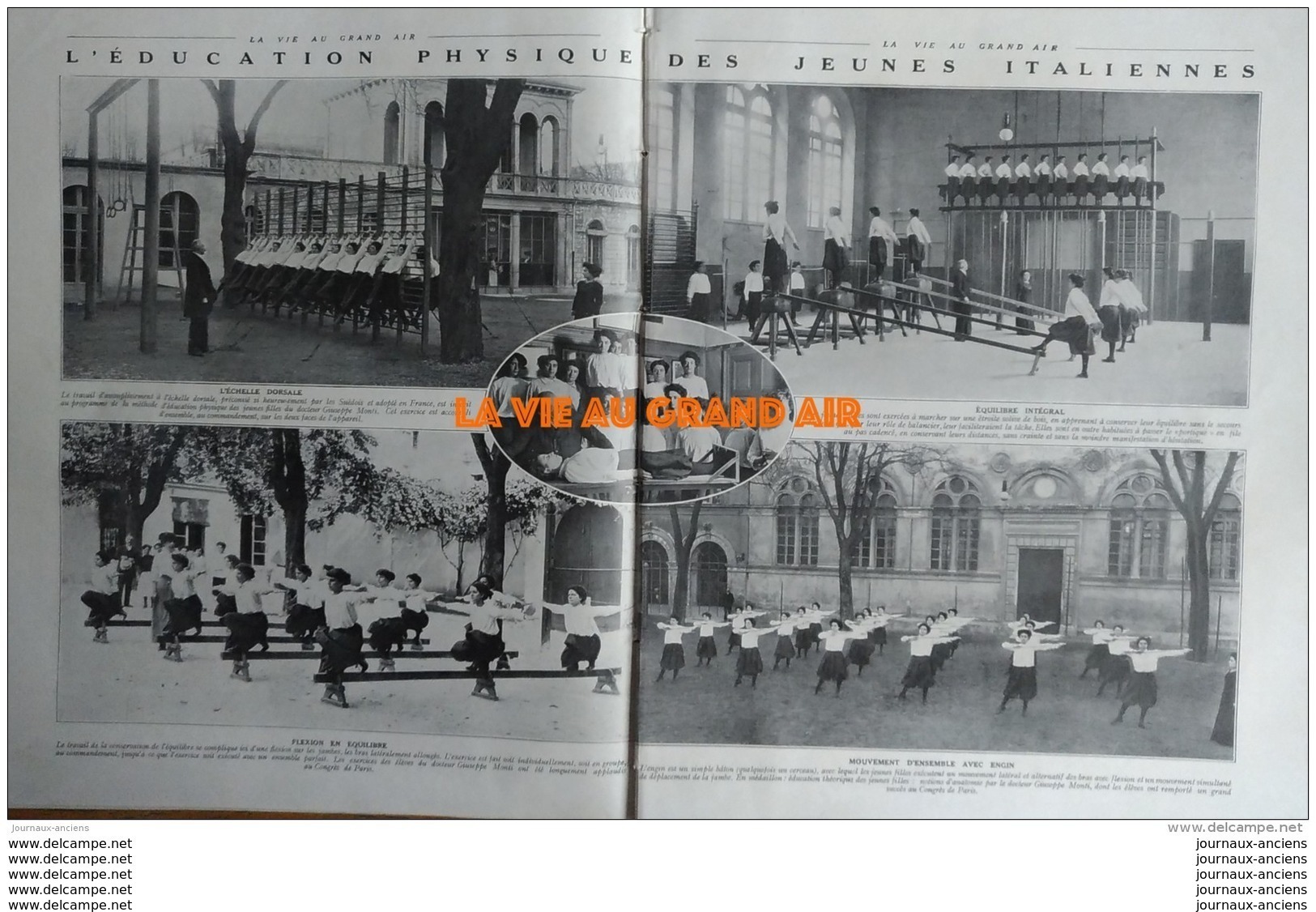 1913 LA VIE AU GRAND AIR - NUMÉRO DOUBLE CONSACRÉ A L'EDUCATION PHYSIQUE 32 PAGES - 200 CLICHÉS