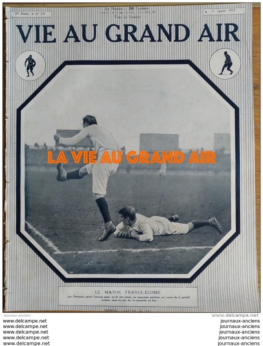 1913 RUGBY FRANCE ECOSSE - L'AVIATION DE GUERRE EMILE VEDRINES - CYCLISME LES SIX JOURS DE PARIS - COURSING A TREMBLAY - Autres & Non Classés