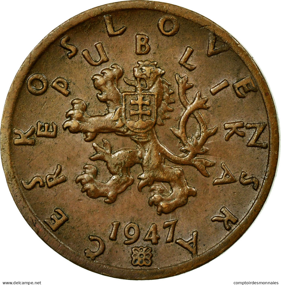Monnaie, Tchécoslovaquie, 50 Haleru, 1947, TB+, Bronze, KM:21 - Tchécoslovaquie