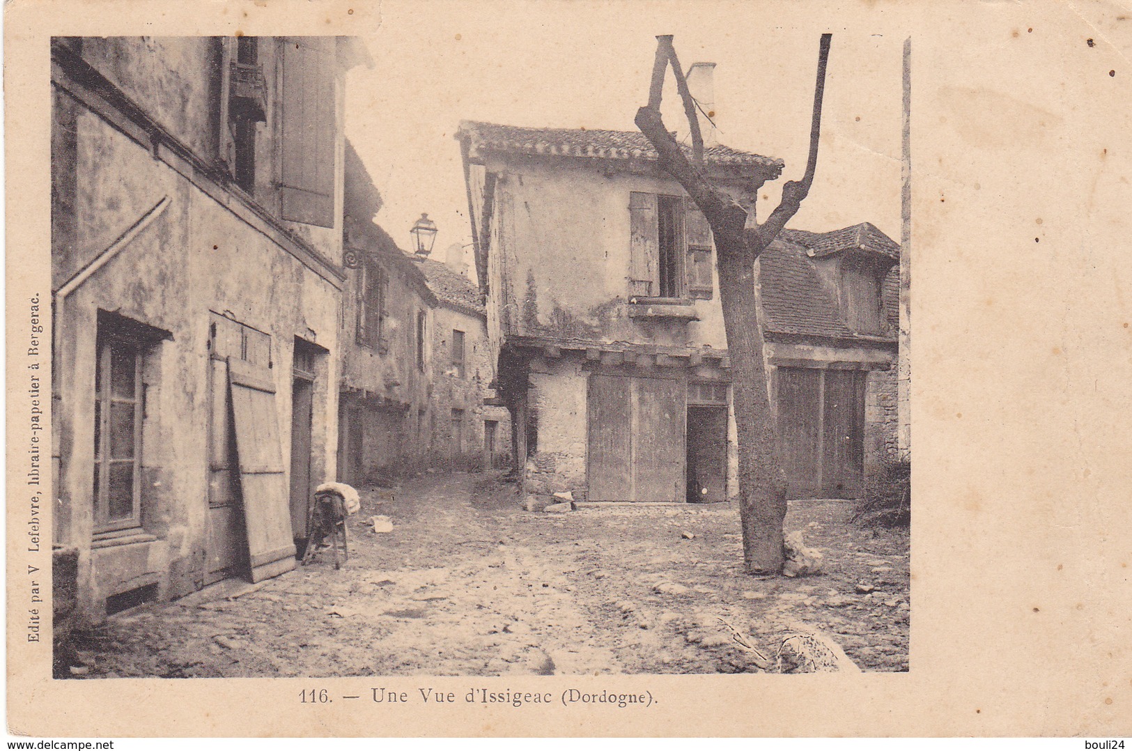 BERG19-  ISSIGEAC    EN DORDOGNE UNE VUE D'ISSIGEAC    CPA  CIRCULEE - Autres & Non Classés