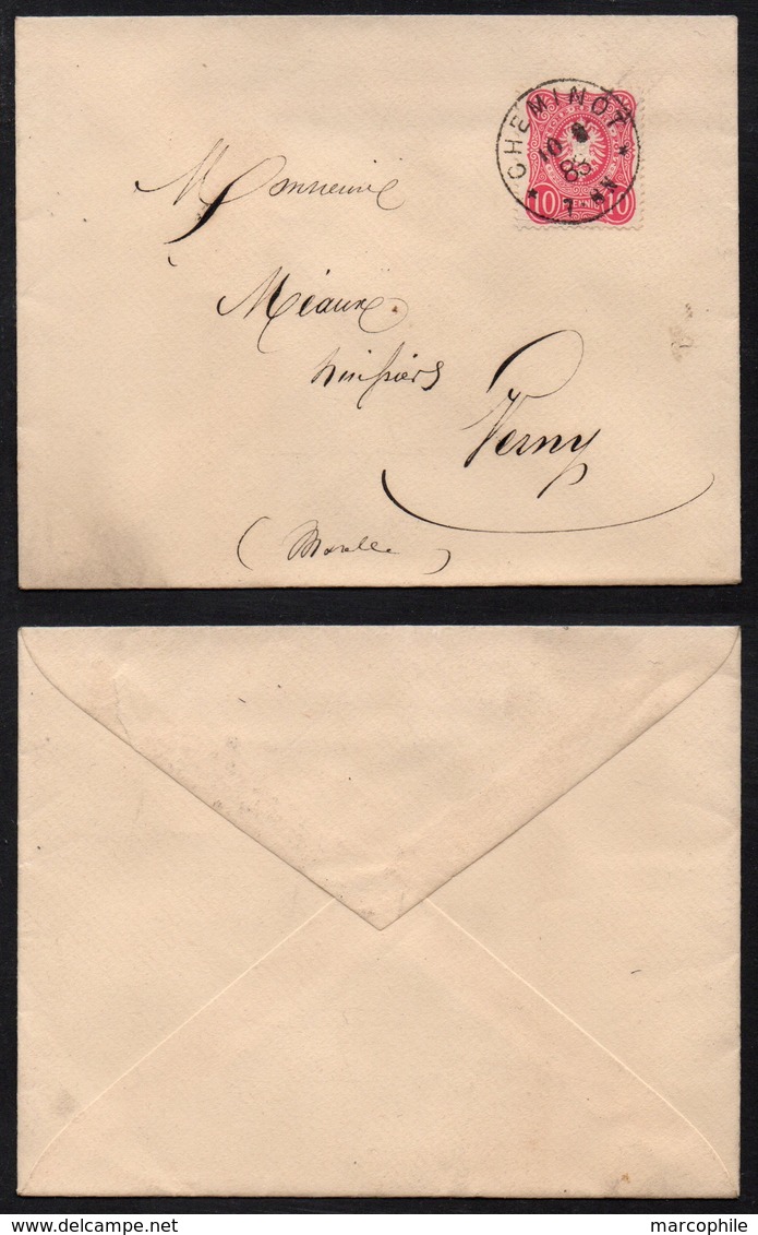 CHEMINOT - MOSELLE - LORRAINE  / 1883 LETTRE POUR VERNY  (ref 7421i) - Altri & Non Classificati