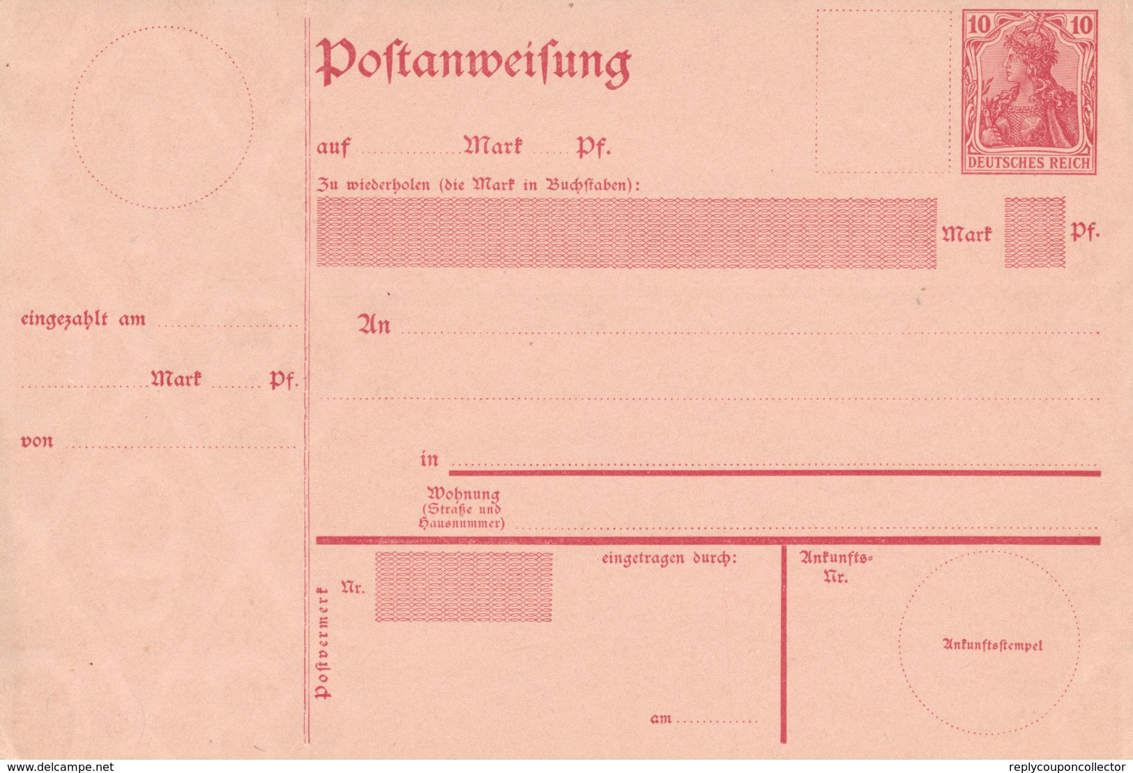 Deutsches Reich  -  1907  ,  Postanweisung - Otros & Sin Clasificación