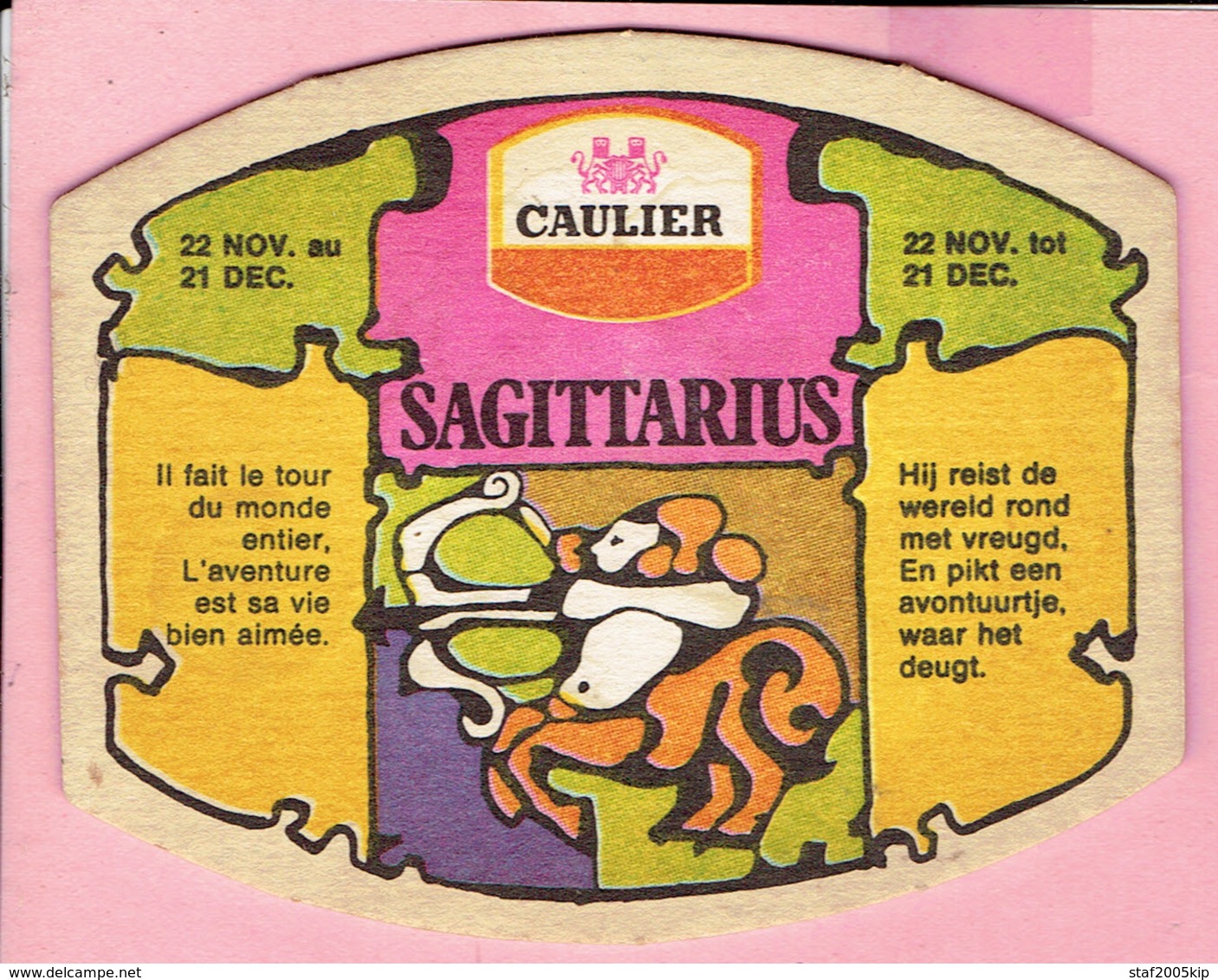 Bierviltjes - CAULIER - Horoscoop - SAGITTARIUS - BOOGSCHUTTER - Bierdeckel