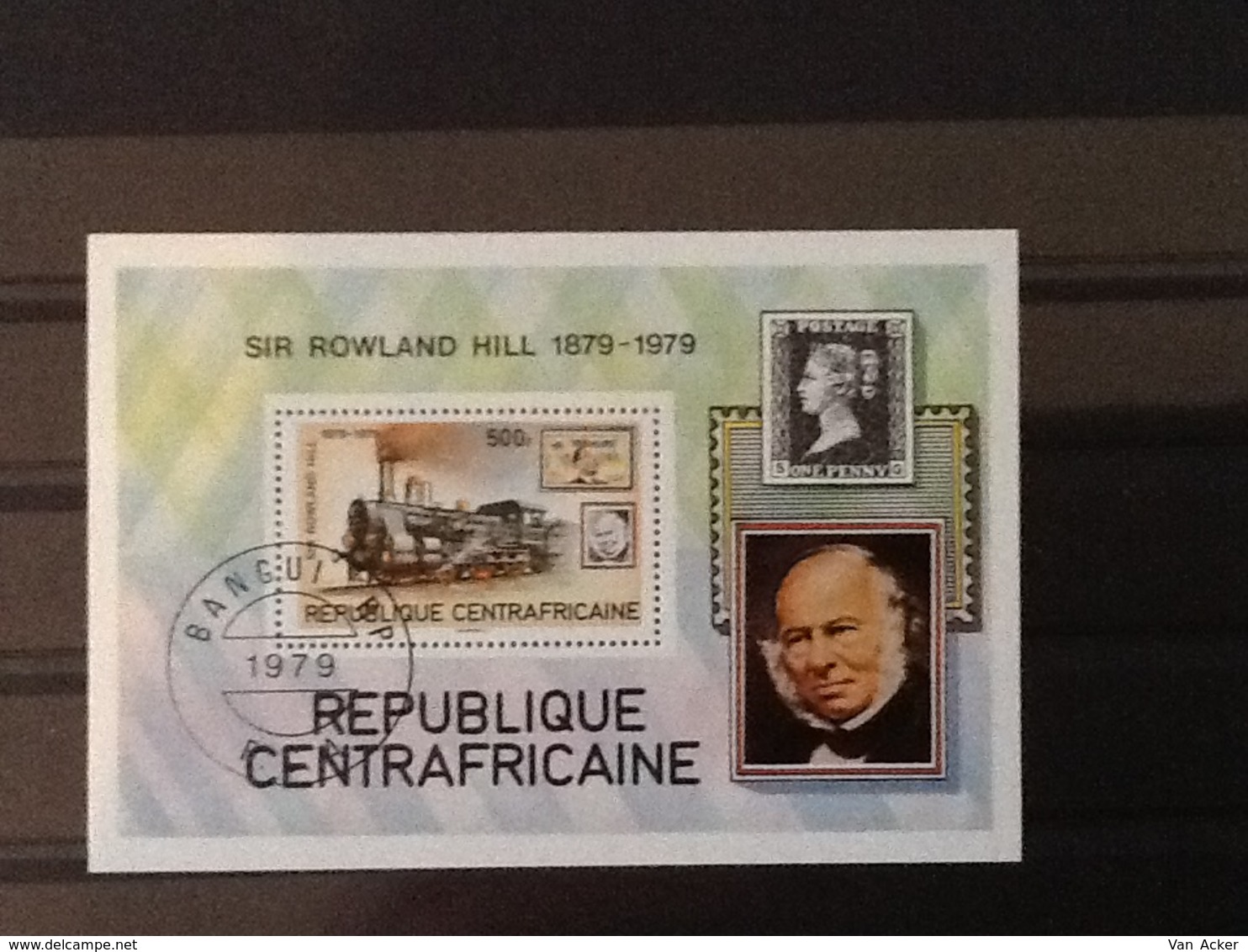 Central African Republic Block Sir Rowland Hill. - Centrafricaine (République)