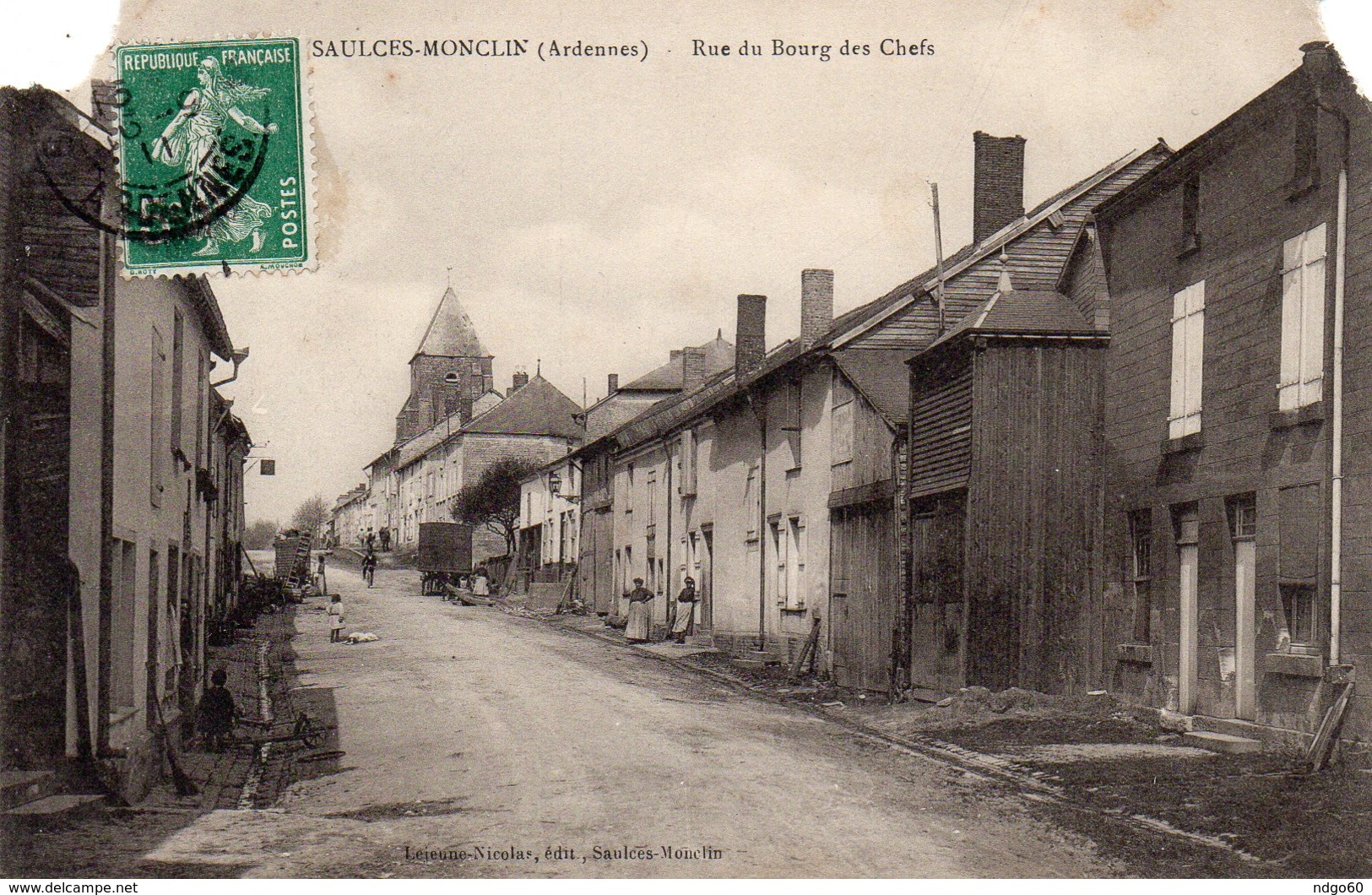 / Saulces Monclin - Rue Du Bourg Des Chefs (voir état) - Altri & Non Classificati