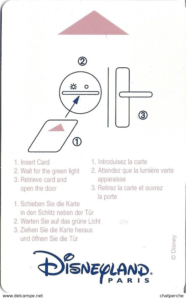CLÉ D ’HÔTEL  DISNEYLAND PARIS BANDE MAGNETIQUE - Hotel Key Cards