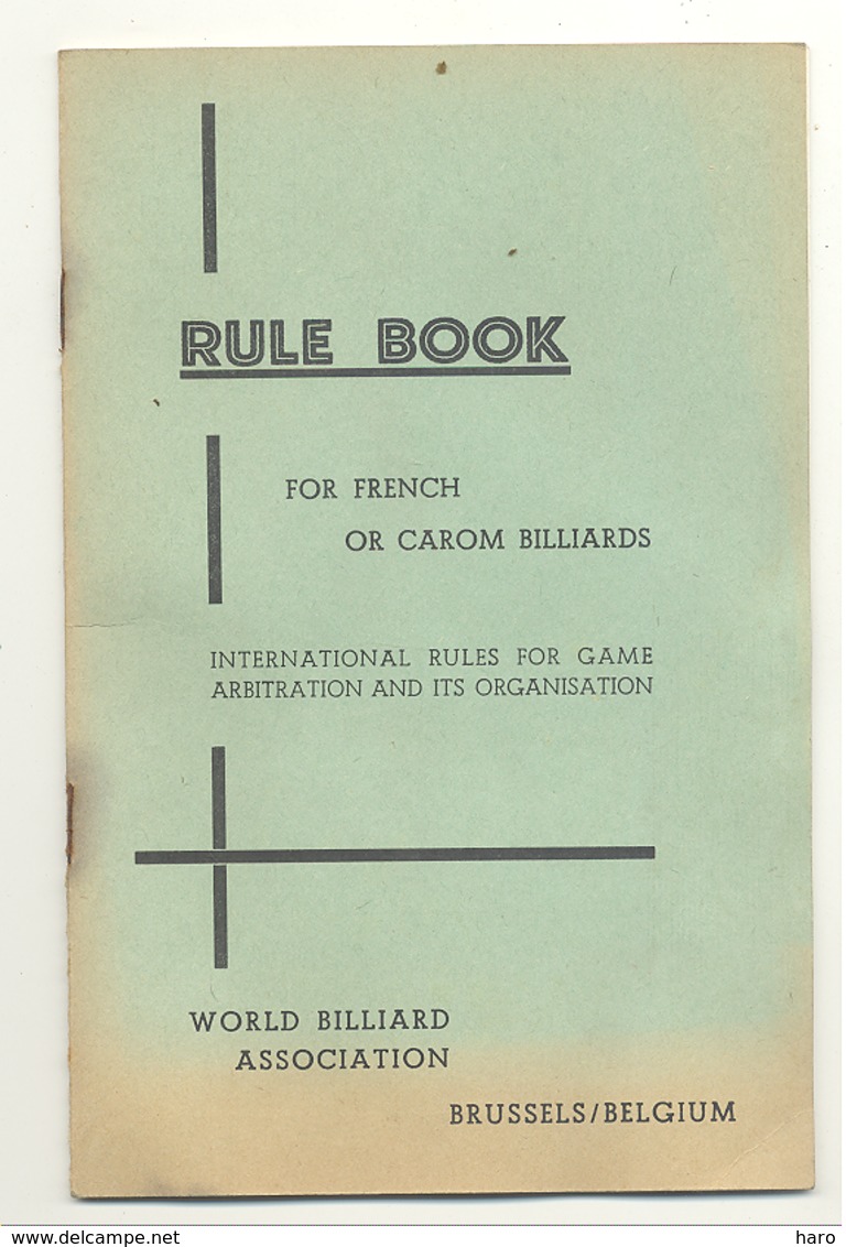 Livret - Règlement Pour Le Billard Français Ou Carambole - Rule Book For French Or Carom Billiards (jm) - Biliardo