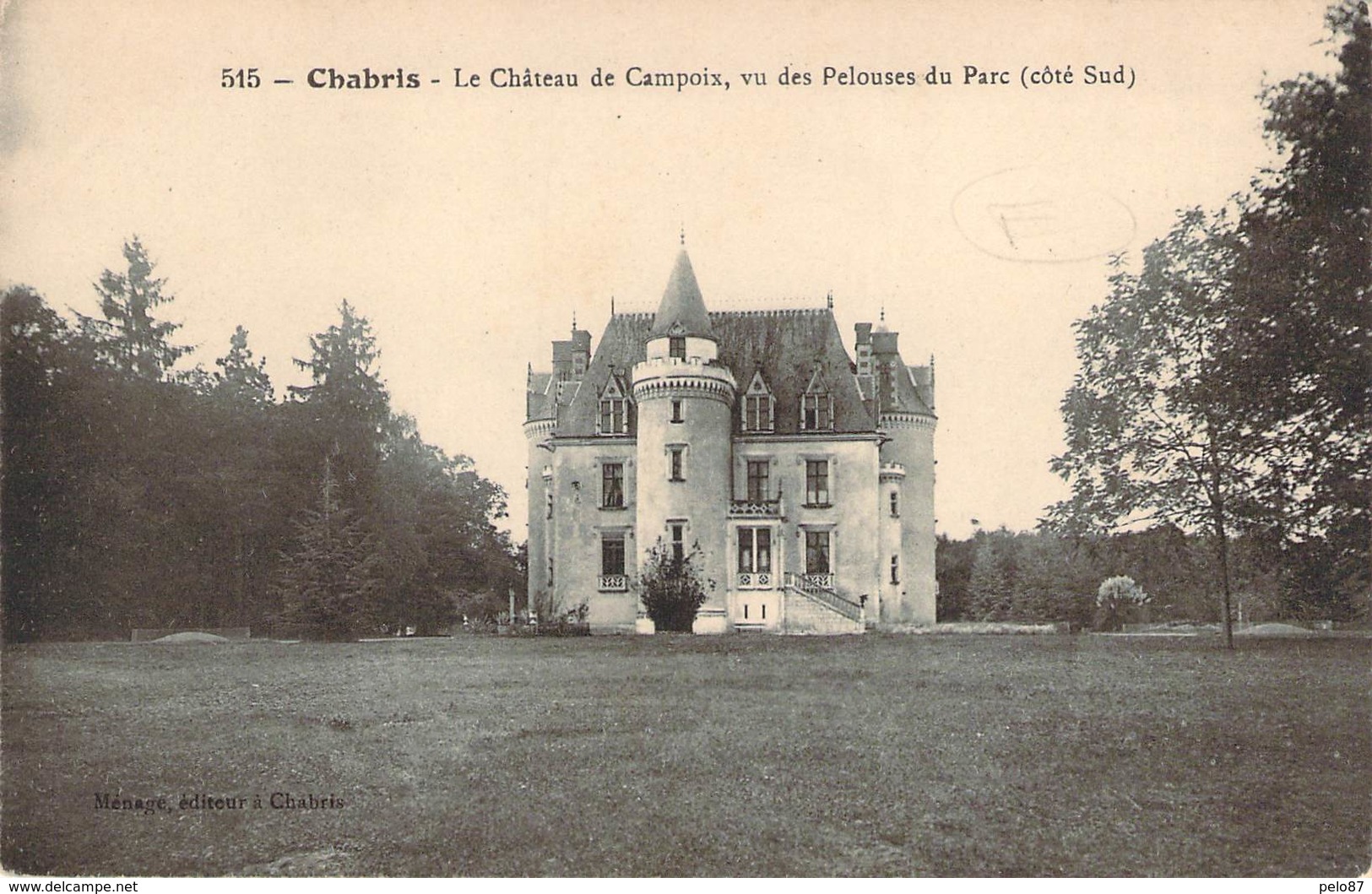 CPA Chabris Le Chateau De Campoix,vu Des Pelouses Du Parc F60 - Autres & Non Classés