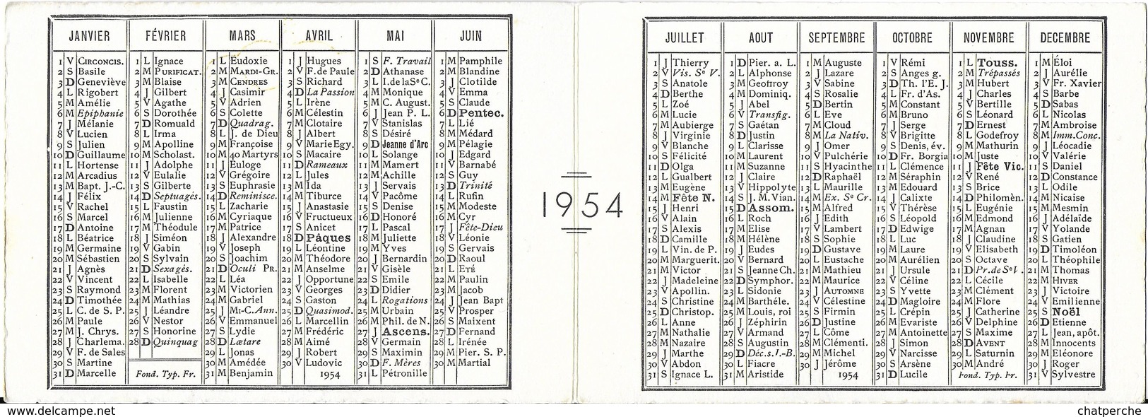 CALENDRIER 1954 PUBLICITÉ MARTIN-BELAYSOUD & CIE BOURG EN BRESSE AIN 01 ARMOIRIES - Petit Format : 1941-60