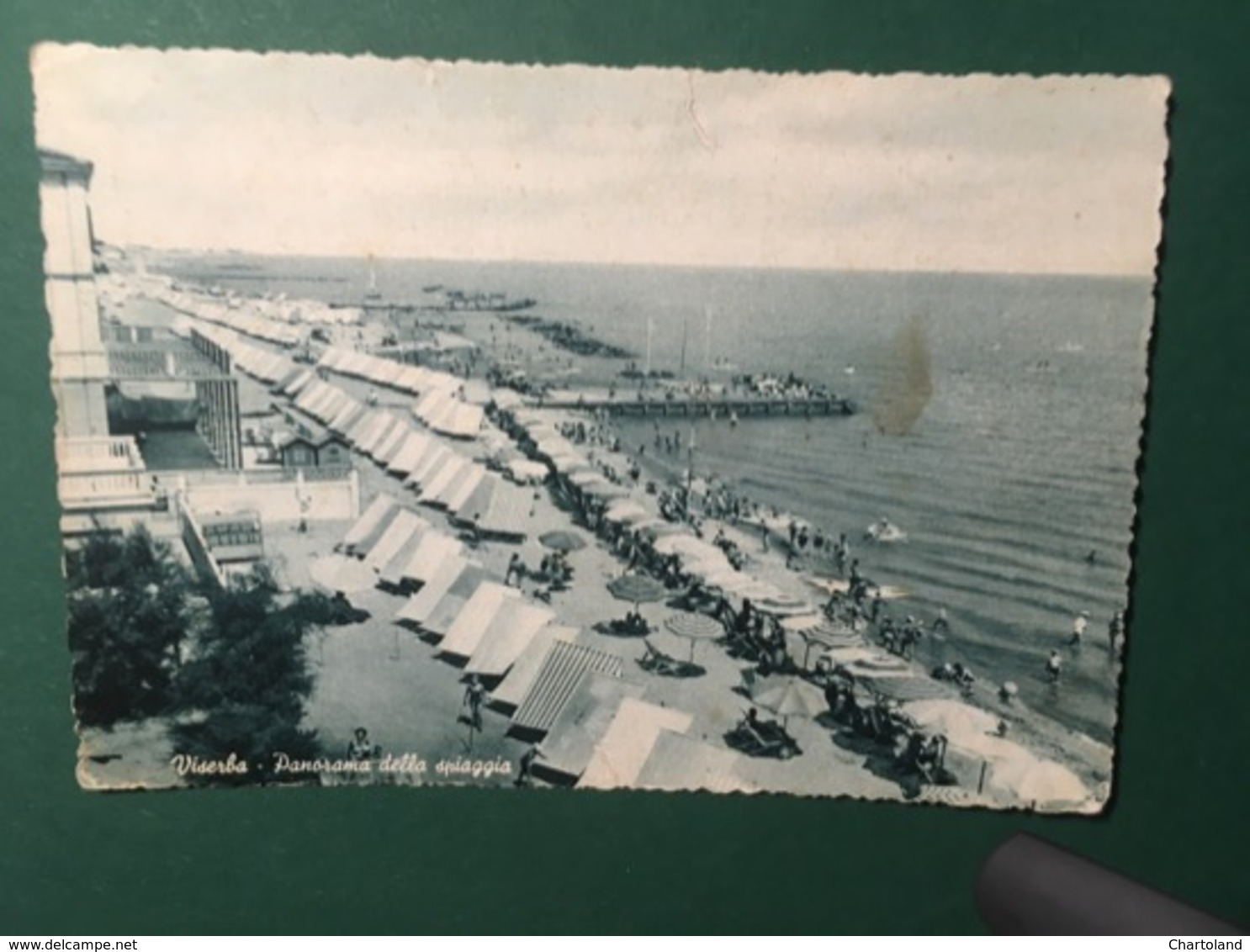 Cartolina Viserba - Panorama Della Spiaggia - 1956 - Rimini