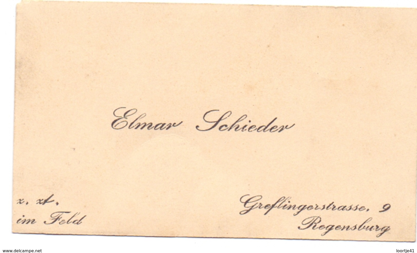 Visitekaartje - Carte Visite - Elmar Schieder - Regensburg - Cartes De Visite