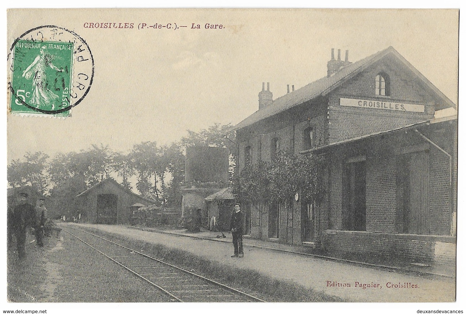 CPA 62 CROISILLES La Gare - Croisilles