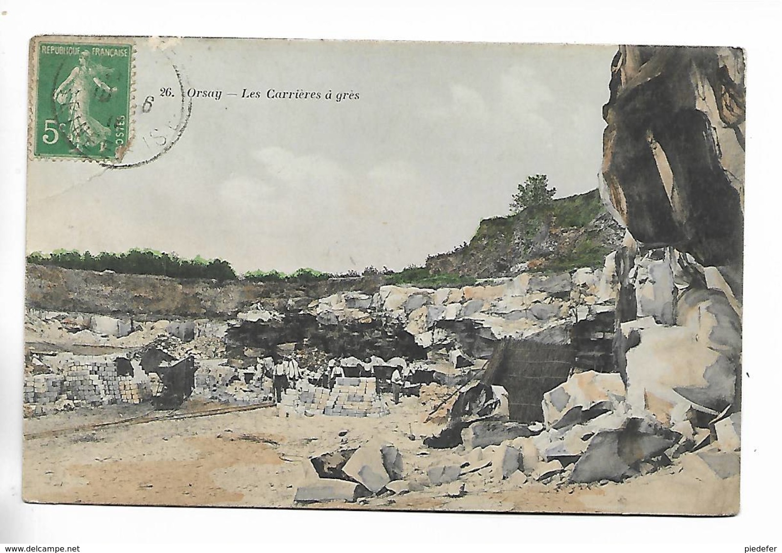 91 -  ORSAY - Les Carrières à Grès. Carte Colorée - Orsay