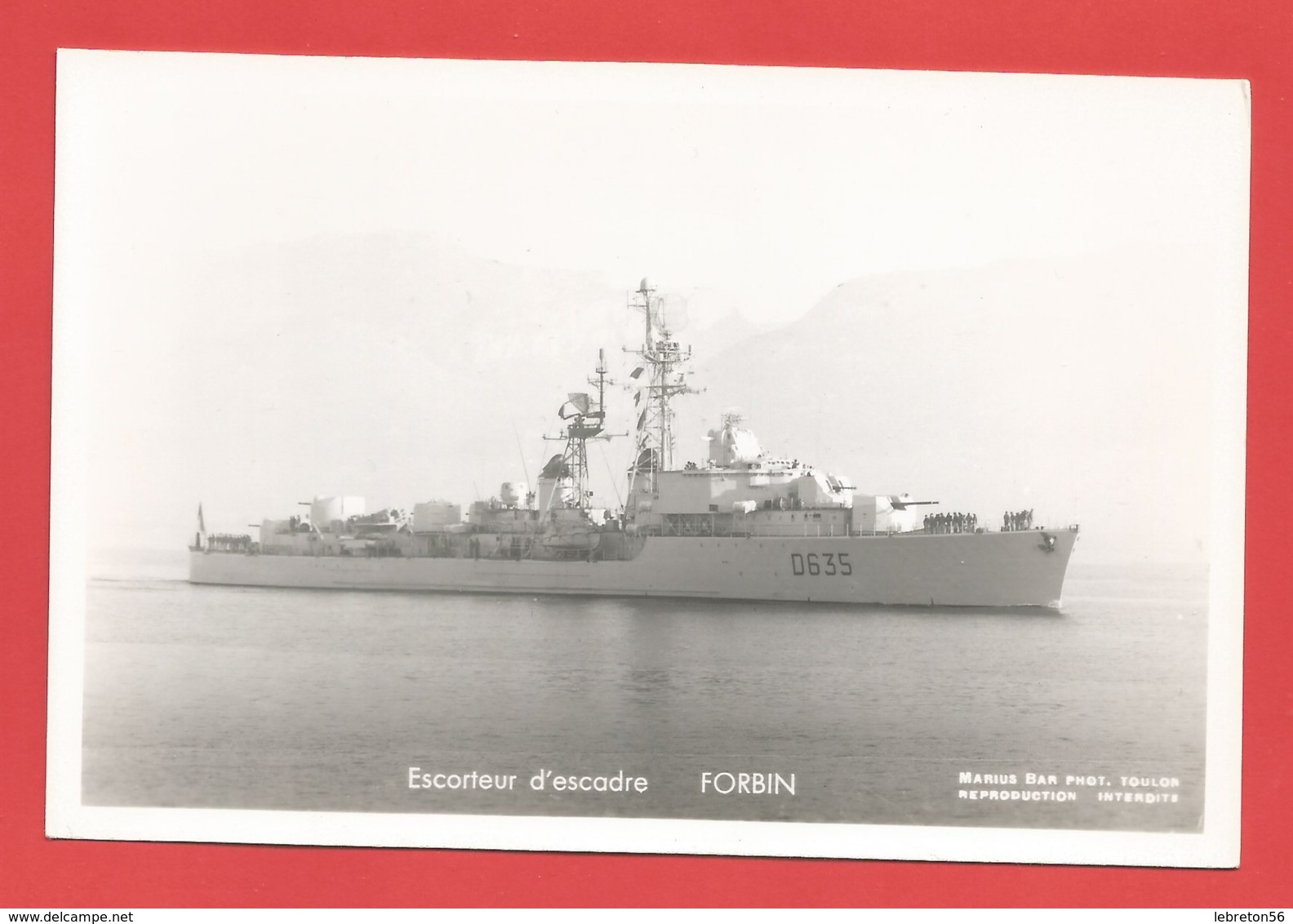 C.P.A. " Marine Nationale " Escorteur D'escadre FORBIN  ( Animée ) -Voir 2 Photos - Guerre