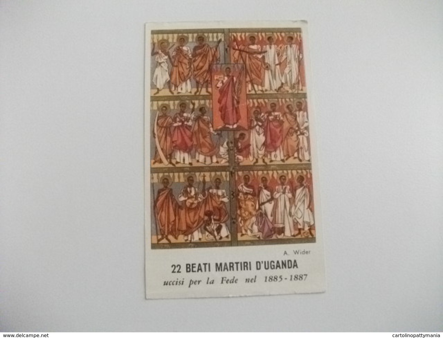 22 BEATI MARTIRI D'UGANDA UCCISI PER LA FEDE NEL 1885-1887 PREGHIERA MISSIONARIA PIEGHE - Santini