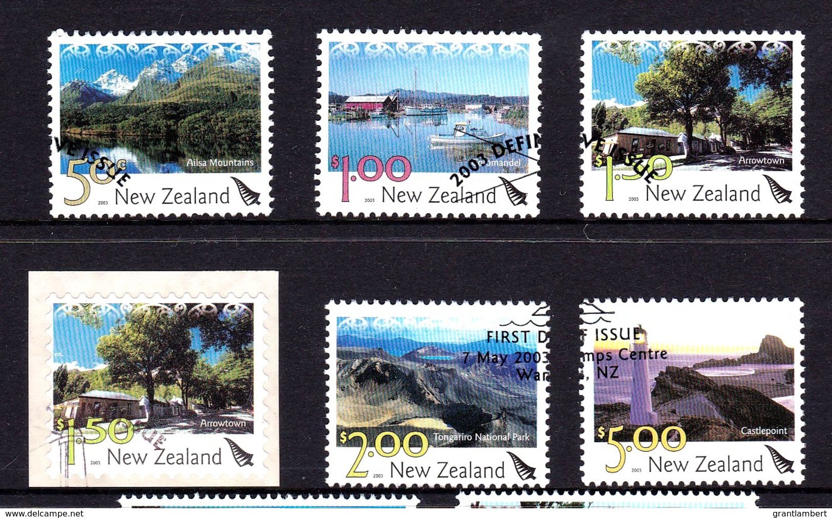 New Zealand 2002 Scenic Coastlines, 2003 Scenic Definitives & Waterways Sets Used - Usati