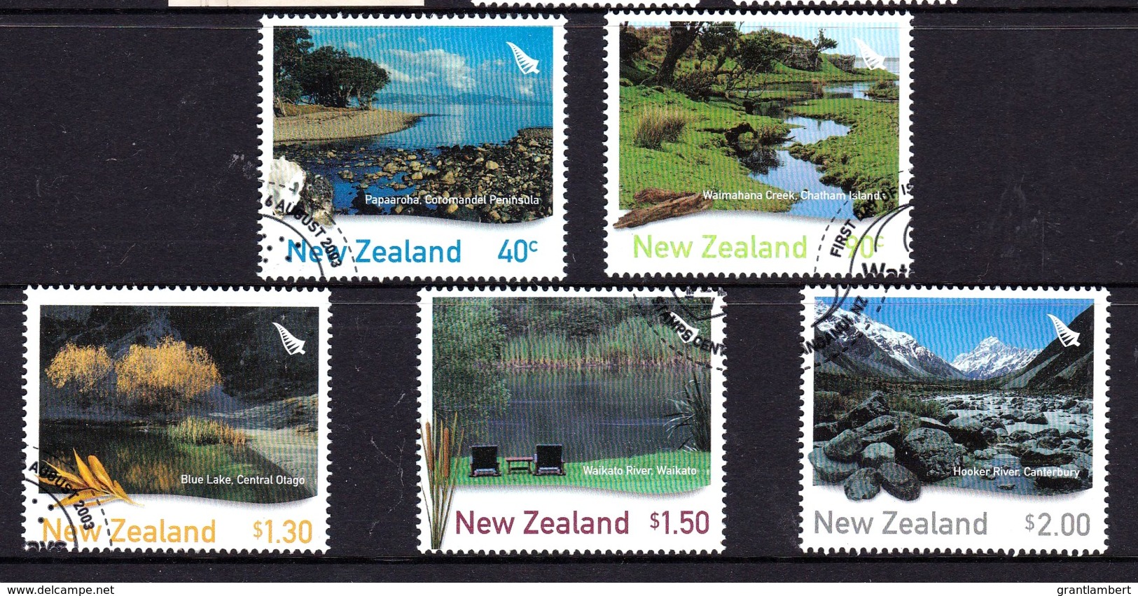 New Zealand 2002 Scenic Coastlines, 2003 Scenic Definitives & Waterways Sets Used - Used Stamps