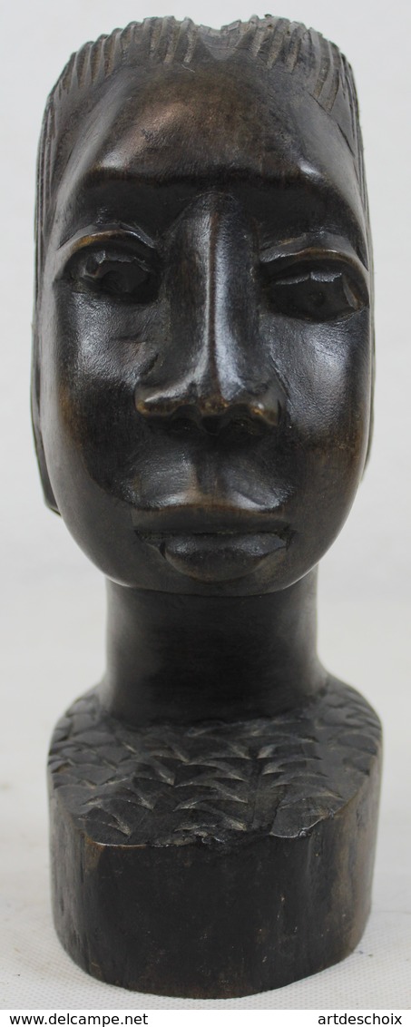 Grand Buste En ébène Coiffure Du Togo - Art Africain