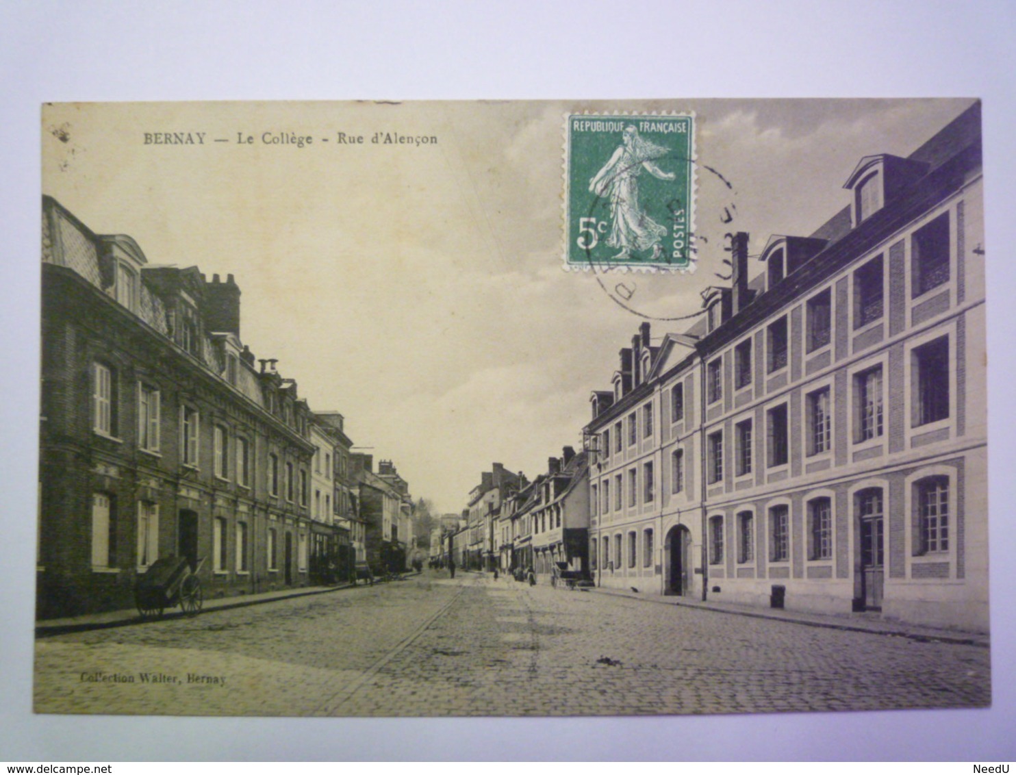 GP 2019 - 178  BERNAY  (Eure)  :  Le Collège  -  Rue D'Alençon   1909   XXX - Bernay