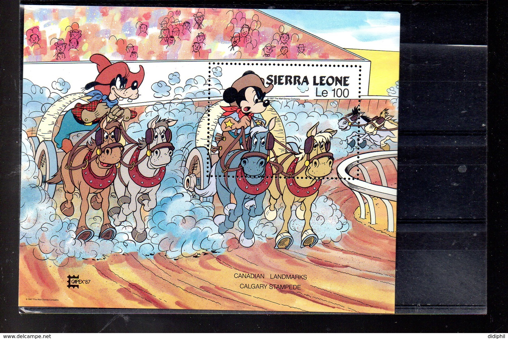 SIERRA LEONE BLOC 59** SUR L EXPO CAPEX 87 AVEC PERSONNAGES DE DISNEY - Sierra Leona (1961-...)