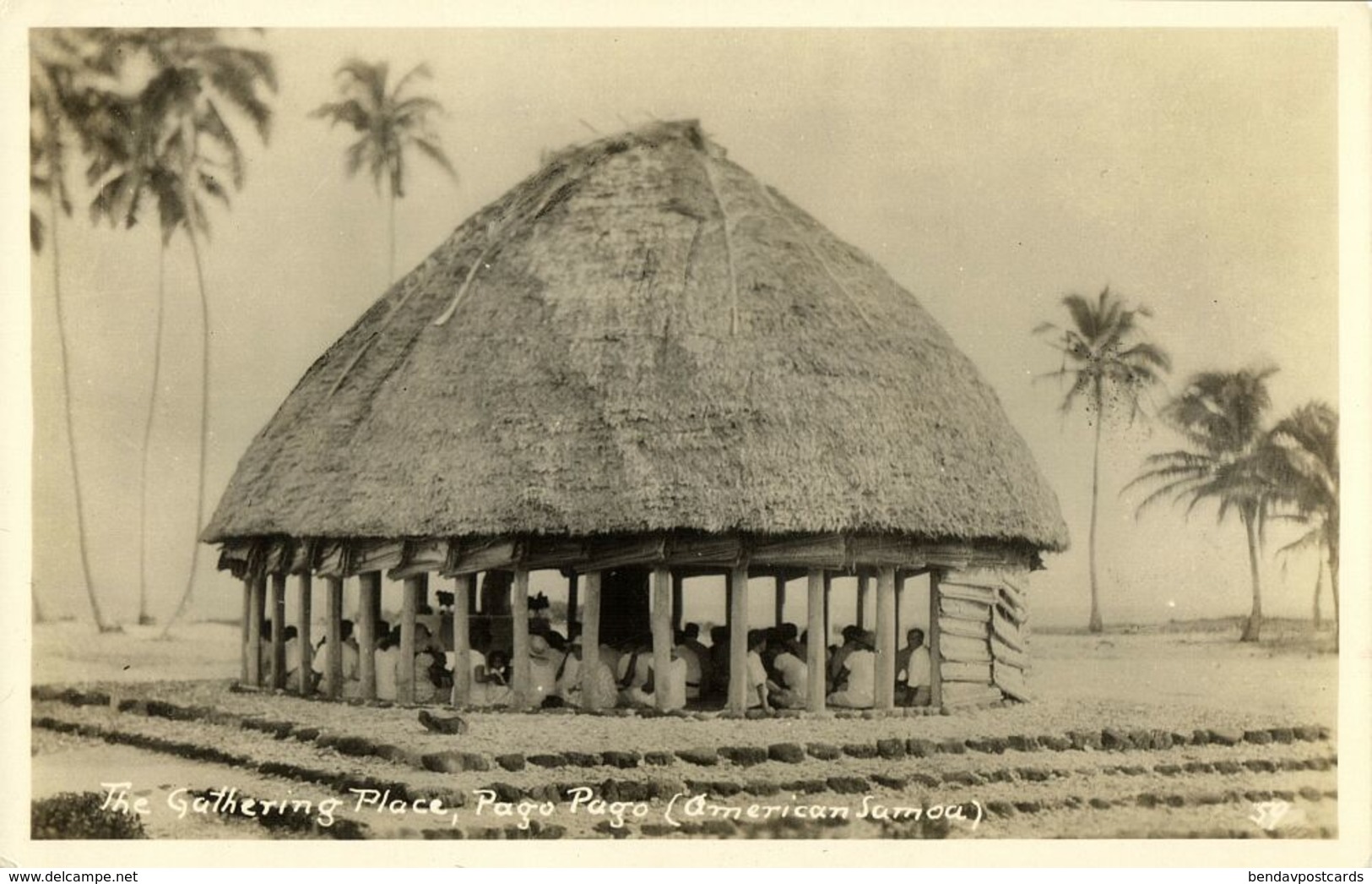 Samoa, PAGO PAGO, The Gathering Place (1920s) RPPC Postcard - Samoa