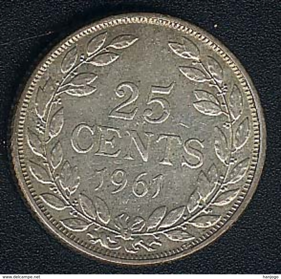 Liberia, 25 Cents 1961, Silber, XF - Liberia