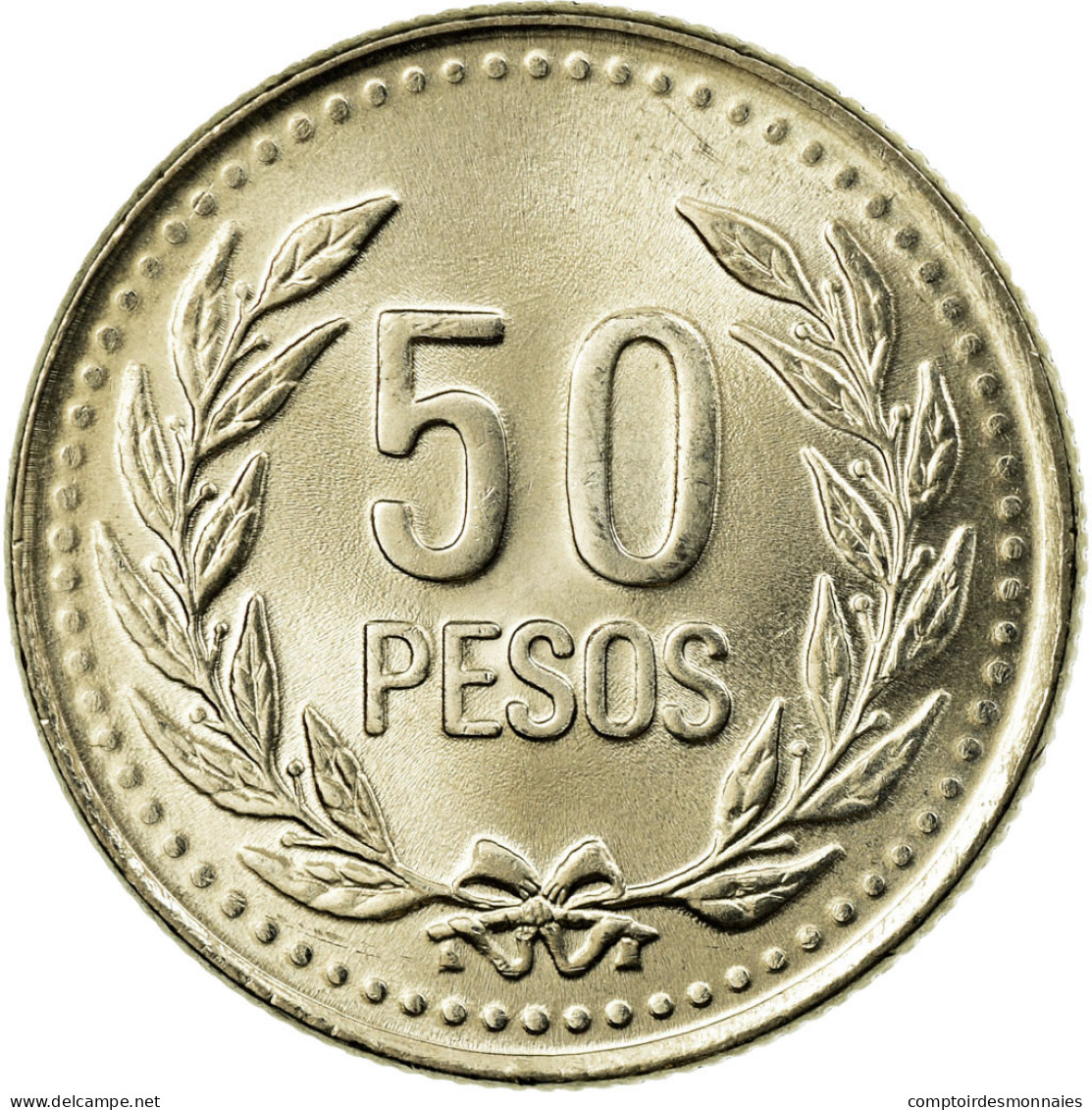 Monnaie, Colombie, 50 Pesos, 2003, SUP, Copper-Nickel-Zinc, KM:283.2 - Colombia