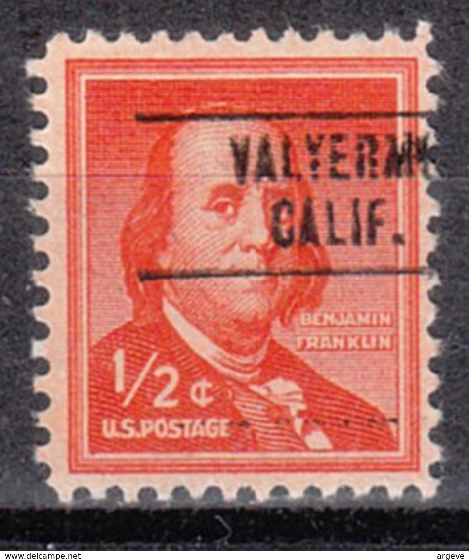 USA Precancel Vorausentwertung Preo, Locals California, Valyermo 748 - Preobliterati