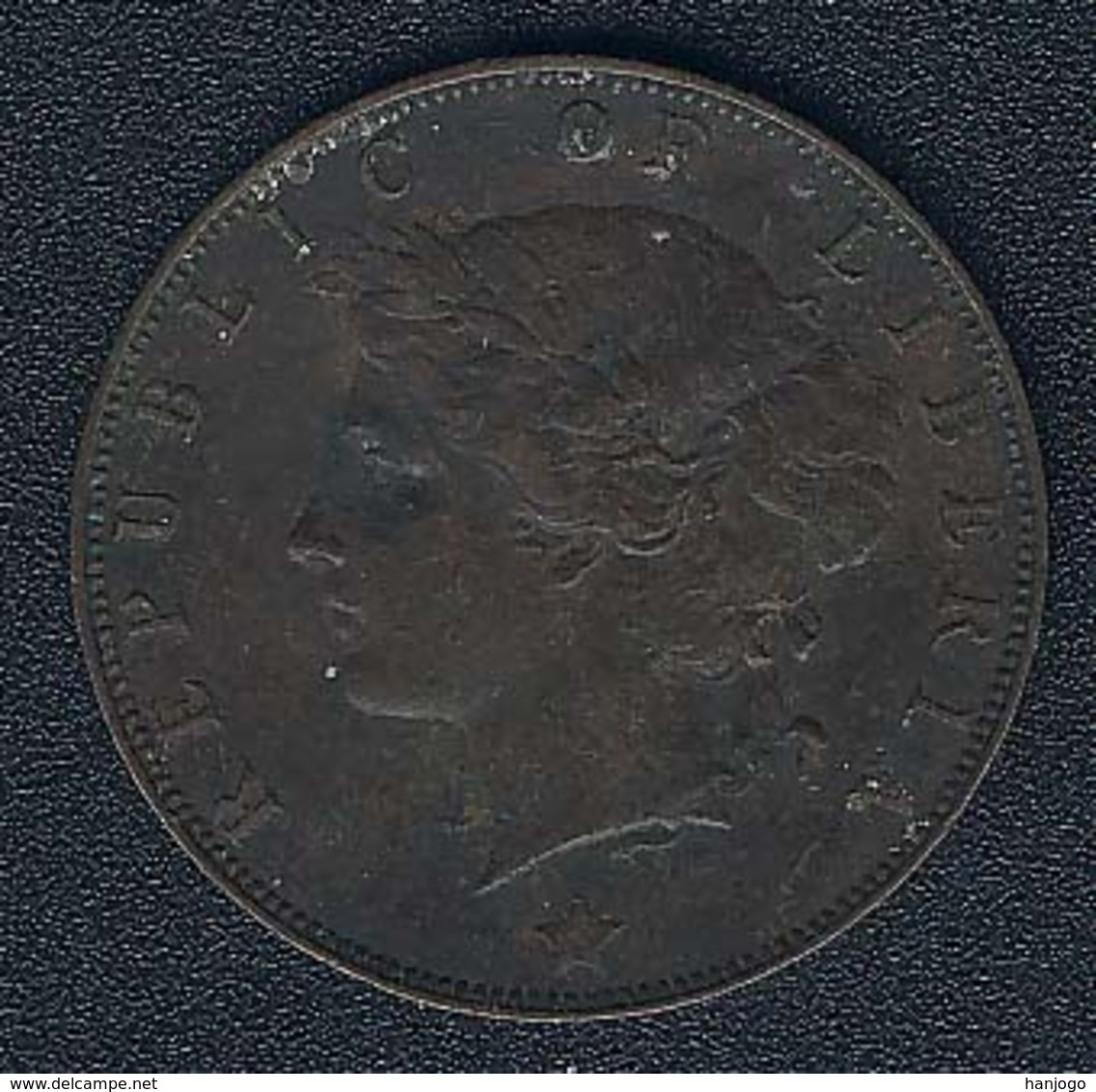 Liberia, 1 Cent 1896, XF - Liberia