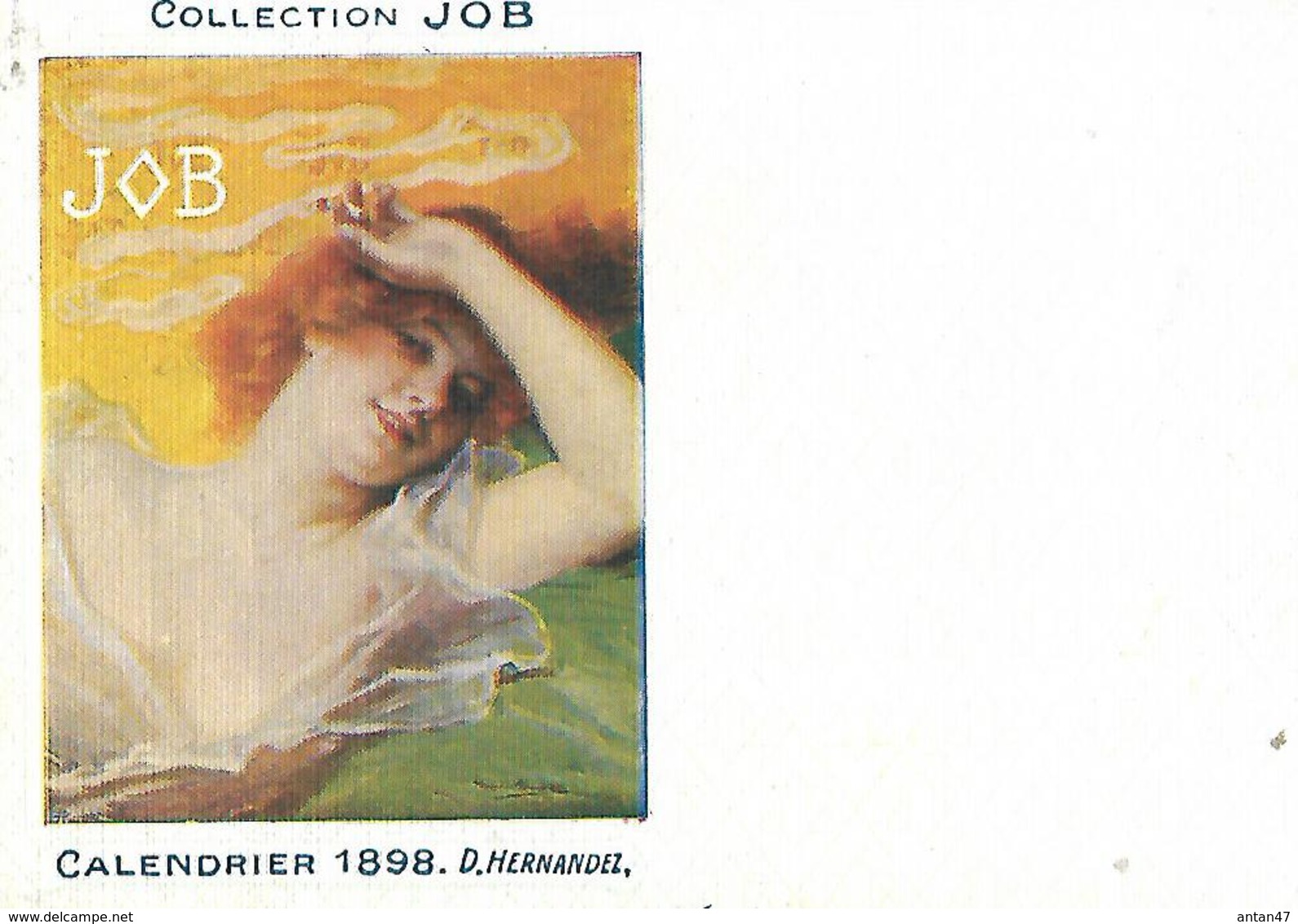 Calendrier (14 X 9 Cm) Collection JOB / 1898 / D. HERNANDEZ - Petit Format : 1901-20