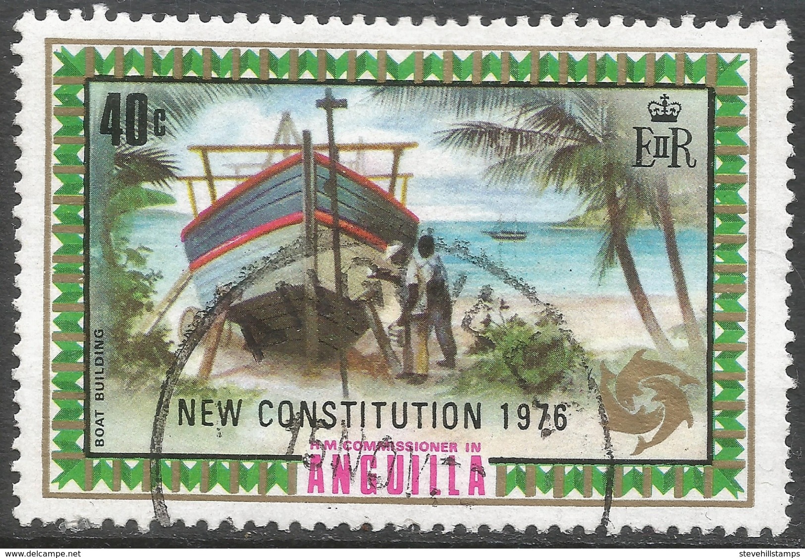 Anguilla. 1976 New Constitution. 40c Used. SG 235 - Anguilla (1968-...)