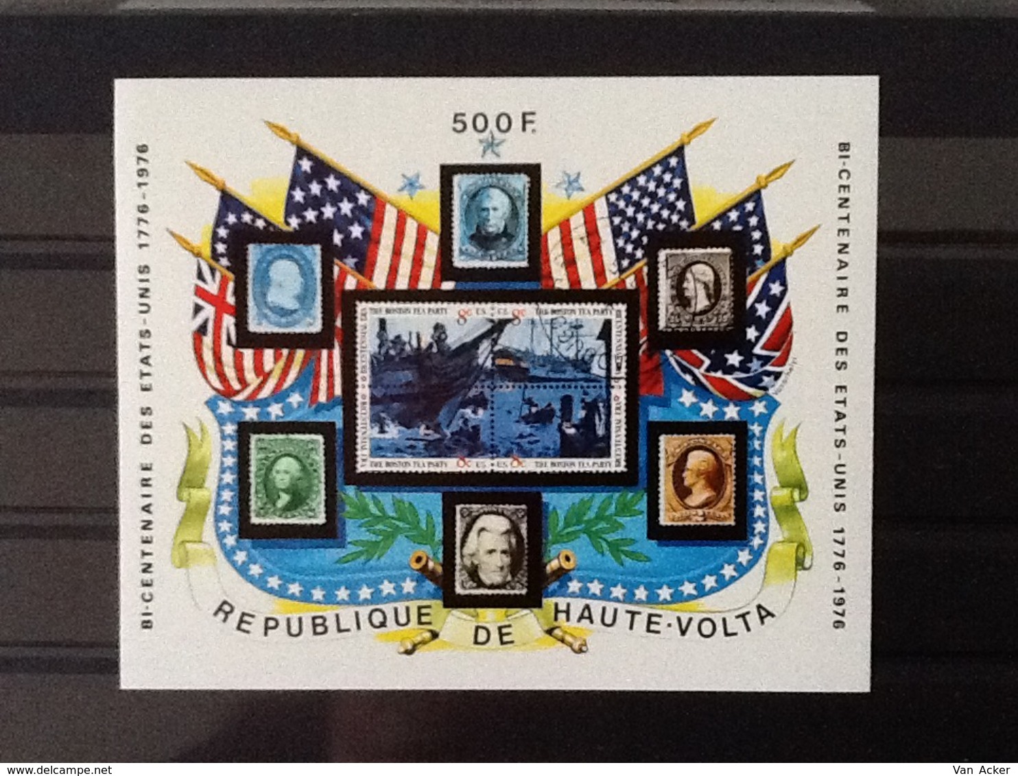 Republique De Haute Volta Block Bicentenaire USA . - Haute-Volta (1958-1984)