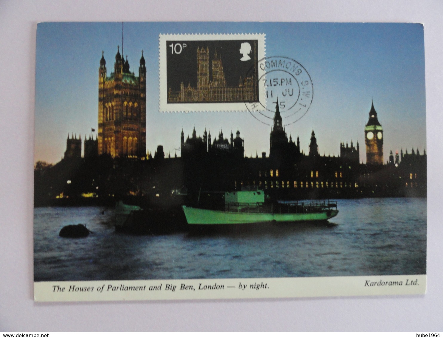 CARTE MAXIMUM CARD HOUSES OF PARLIAMENT AND BIG BEN LONDON GRANDE-BRETAGNE - Autres & Non Classés