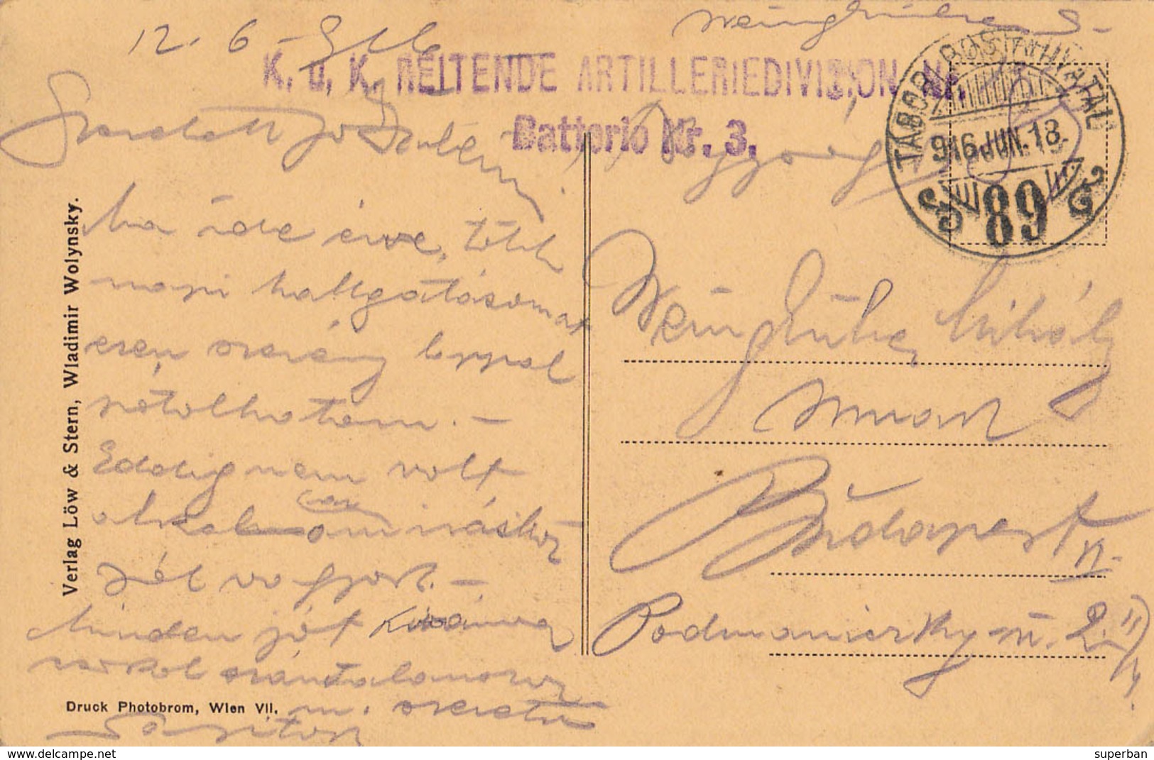 WLADIMIR WOLYNSKY [ VOLODYMYR-VOLYNSKY ] : FORNERSTRASSE / FORNER-UT - C. P. VOYAGÉE En 1916 Par POSTE MILITAIRE (aa418) - Ukraine