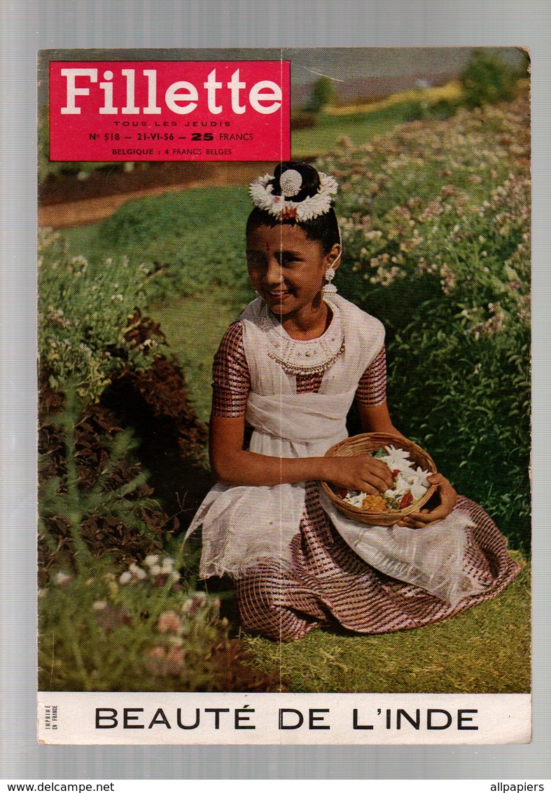 Fillette N°518 Beauté De L'Inde - Mode Vichy - L'espiègle Lili Chasse Les Fauves De 1956 - Fillette