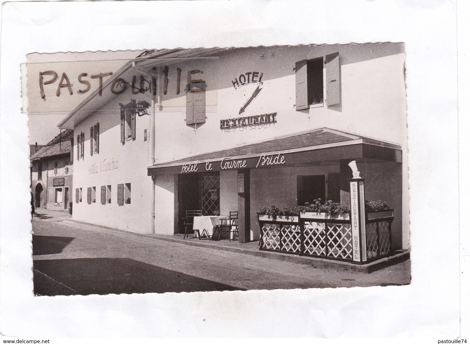 Carte Photo Véritable. 14 X 9.  -  AU  TOURNE - BRIDE  Hôtel-Restaurant -  Contamine-sur-Arve - Contamine-sur-Arve