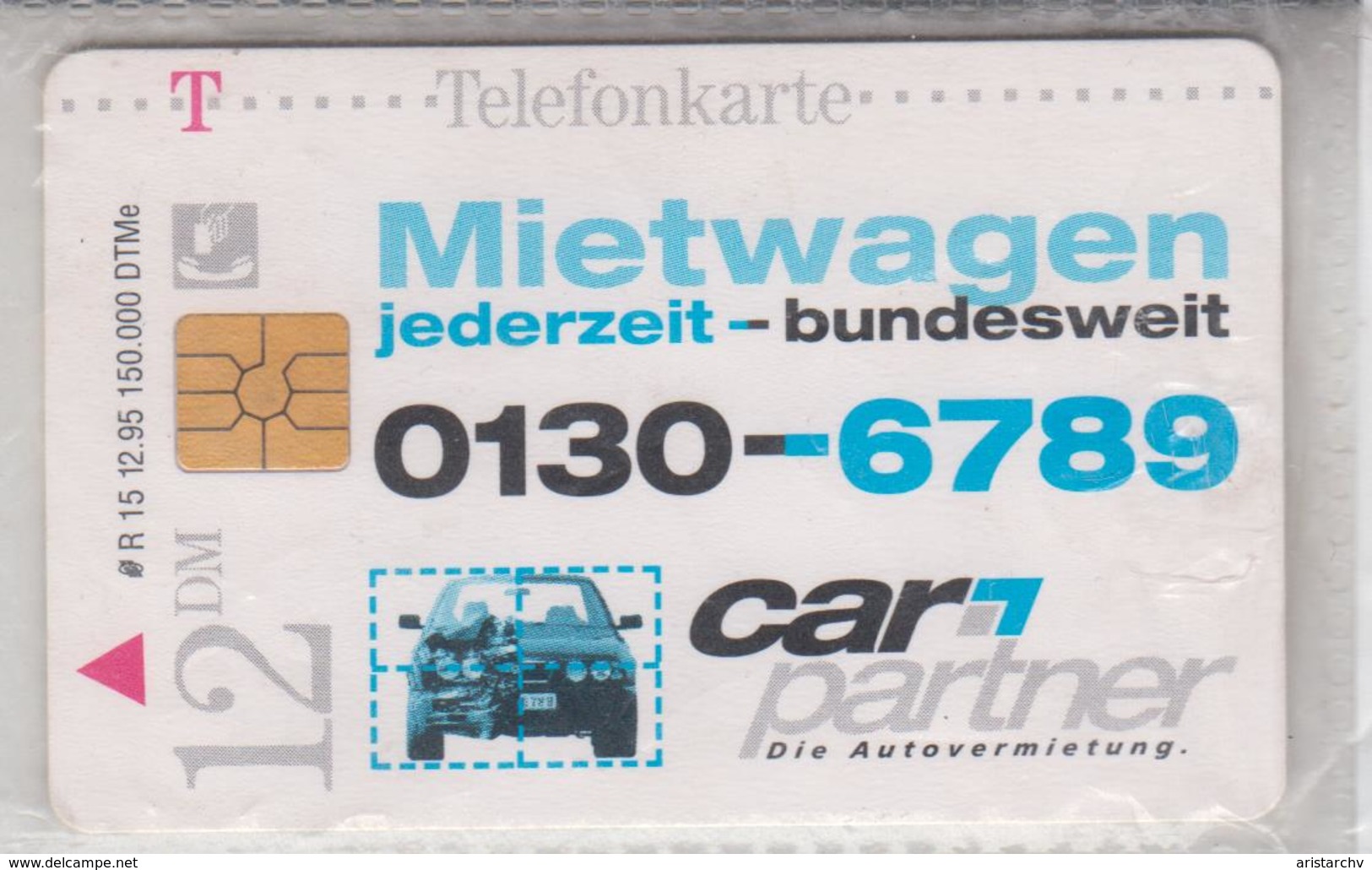 GERMANY 1995 CAR MIETWAGEN R 15 - R-Series: Regionale Schalterserie