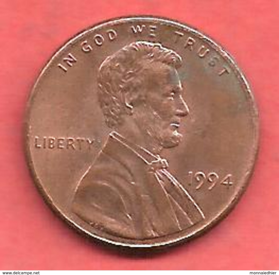 1 Cent , One Cent , ETATS UNIS , Bronze , 1994 , LINCOLN - 1959-…: Lincoln, Memorial Reverse