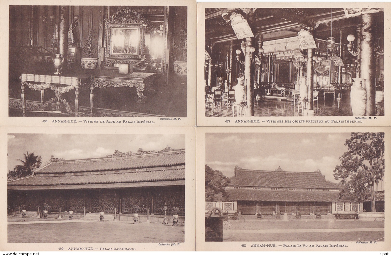 LOT VIETNAM INDOCHINE / ANNAM HUE / 42 CPA tombeau port musée esplanade remparts cavalior palais pavillon temple etc ...