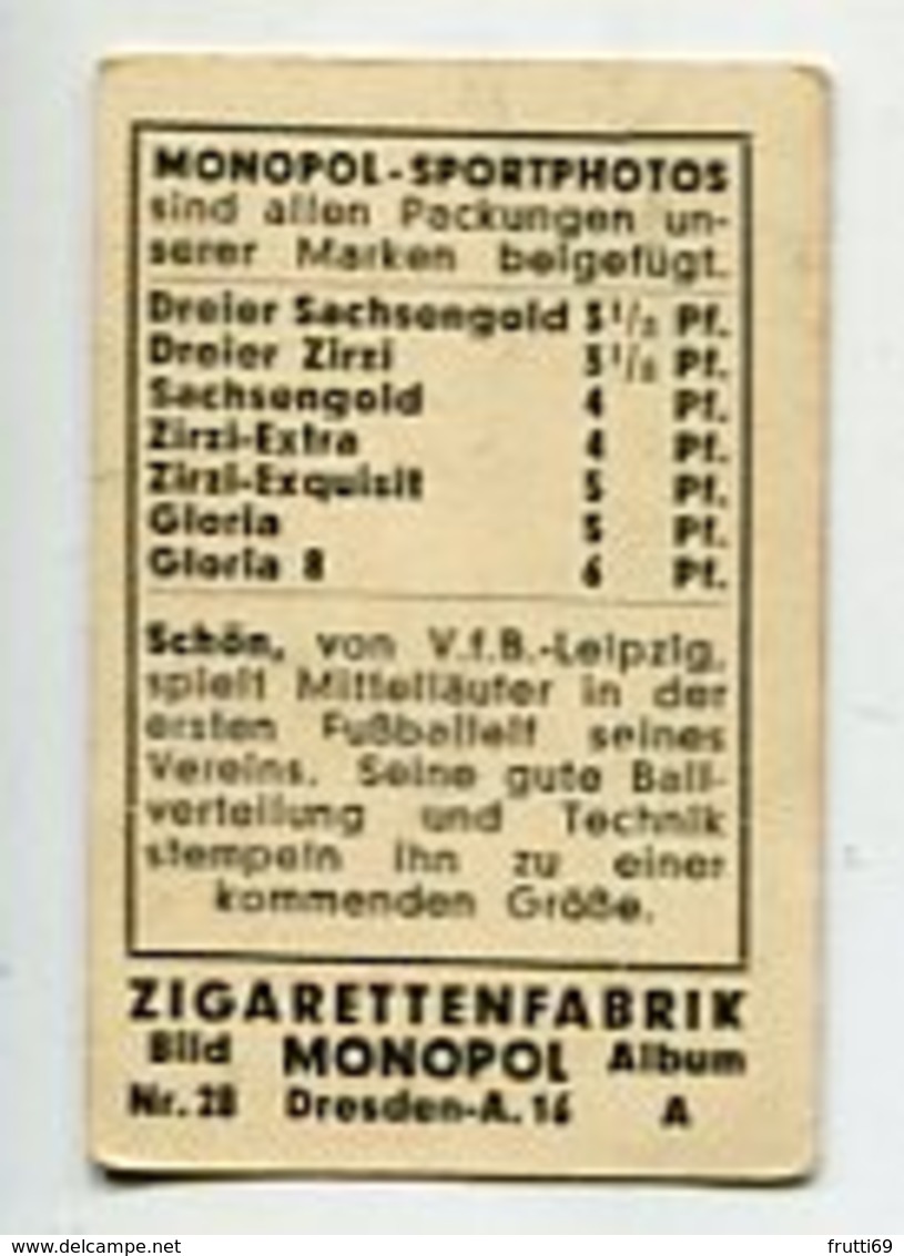 SB05758 Monopol Cigarettenfabrik Dresden - Monopol-Sportphotos - Bild Nr. 28 Schön, Vom V.f.B. Leipzig - Other Brands