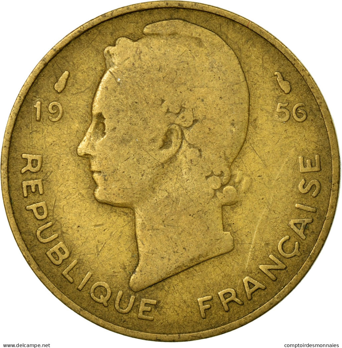 Monnaie, French West Africa, 10 Francs, 1956, TB, Aluminum-Bronze, KM:6 - Autres & Non Classés