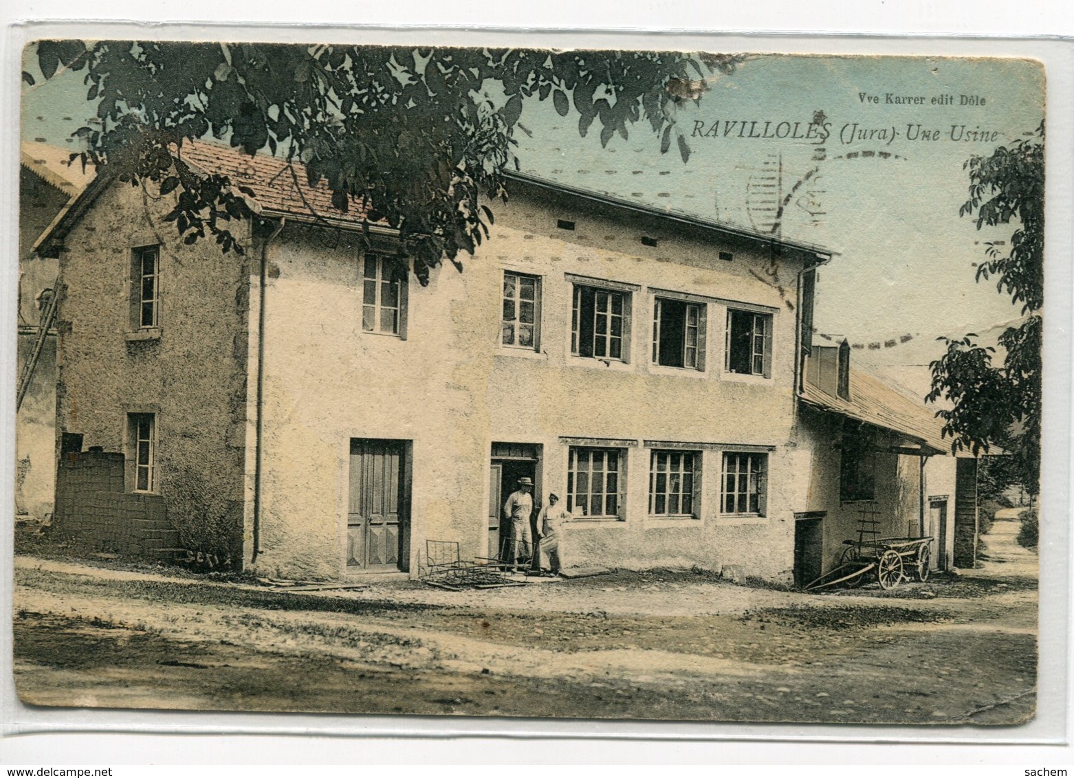 39 RAVILLOLES Carte RARE Une Usine Batiment Ouvriers Edit Vve Karrer 1915     D02 2019 - Autres & Non Classés