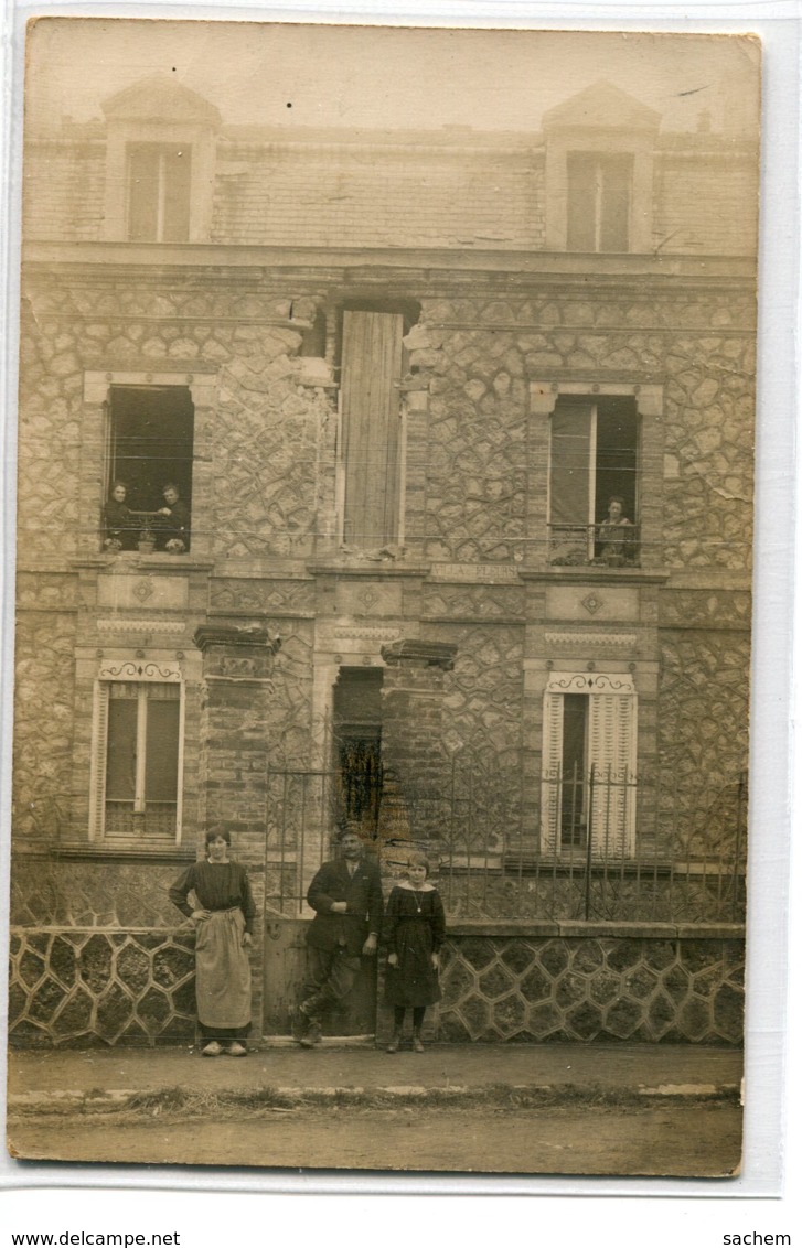 51 REIMS Interessante CARTE PHOTO Maison 22  Rue Saint Léonard  L'Obus Tombé écrite    D02 2019 - Reims