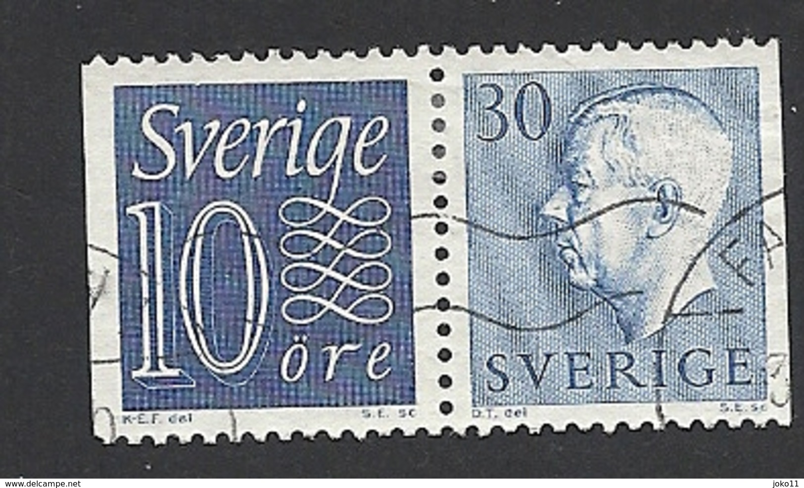 Schweden, 1957, Michel-Nr. 430 D + 427 D, Gestempelt - Gebraucht